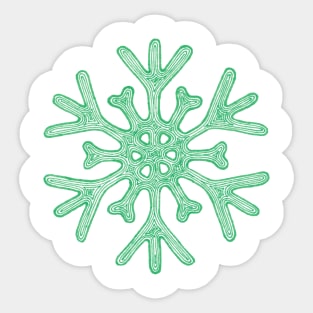 Snowflake (teal) Sticker